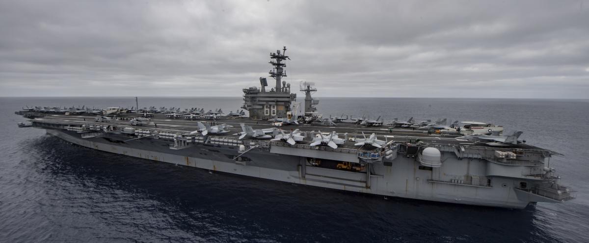 The USS Nimitz (CVN-68) transits the Pacific Ocean last month.