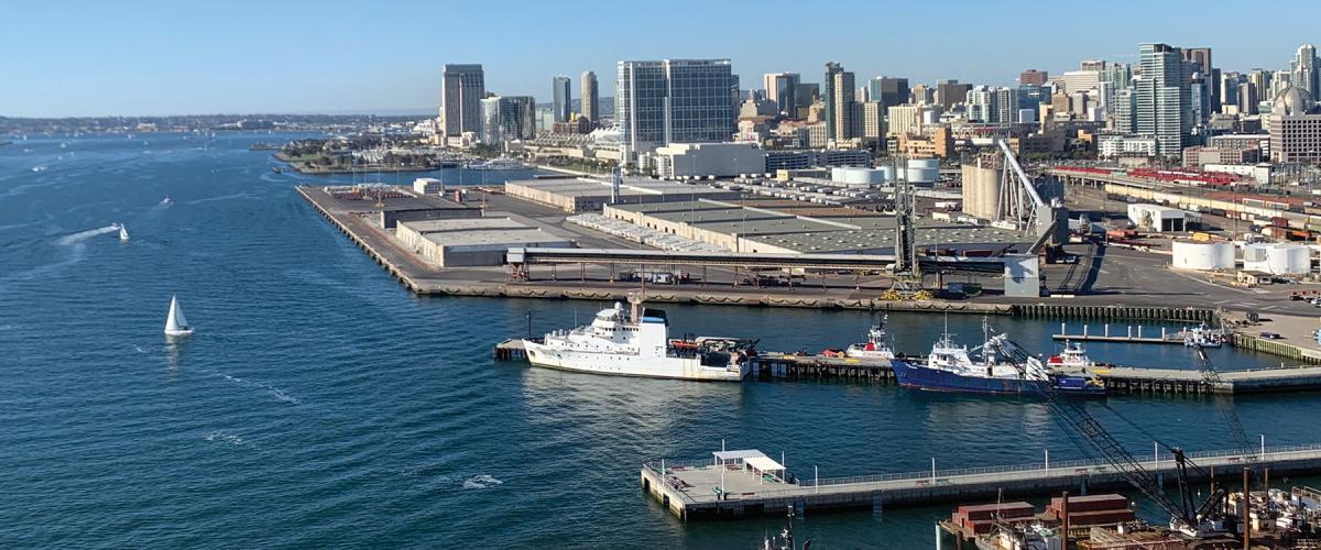 The Port of San Diego, California. 