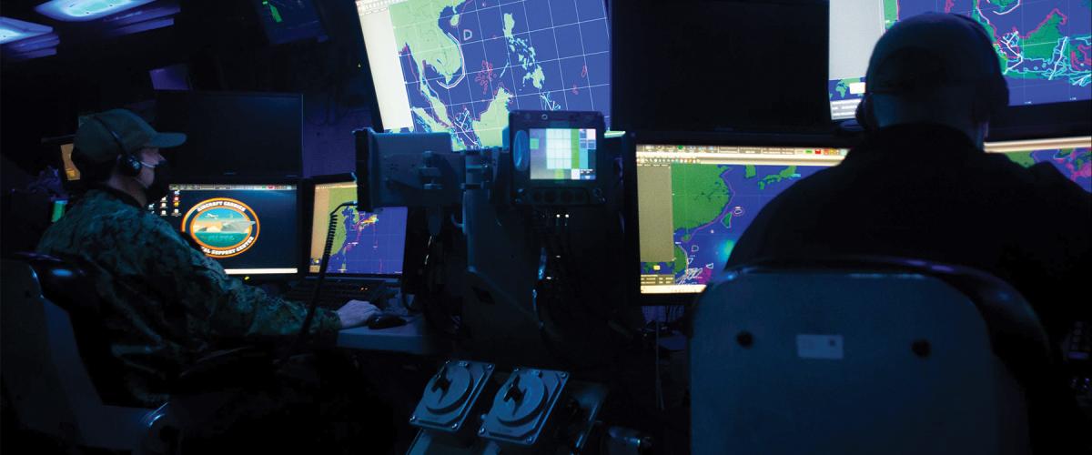 Service members on board the USS Ronald Reagan (CVN-76)