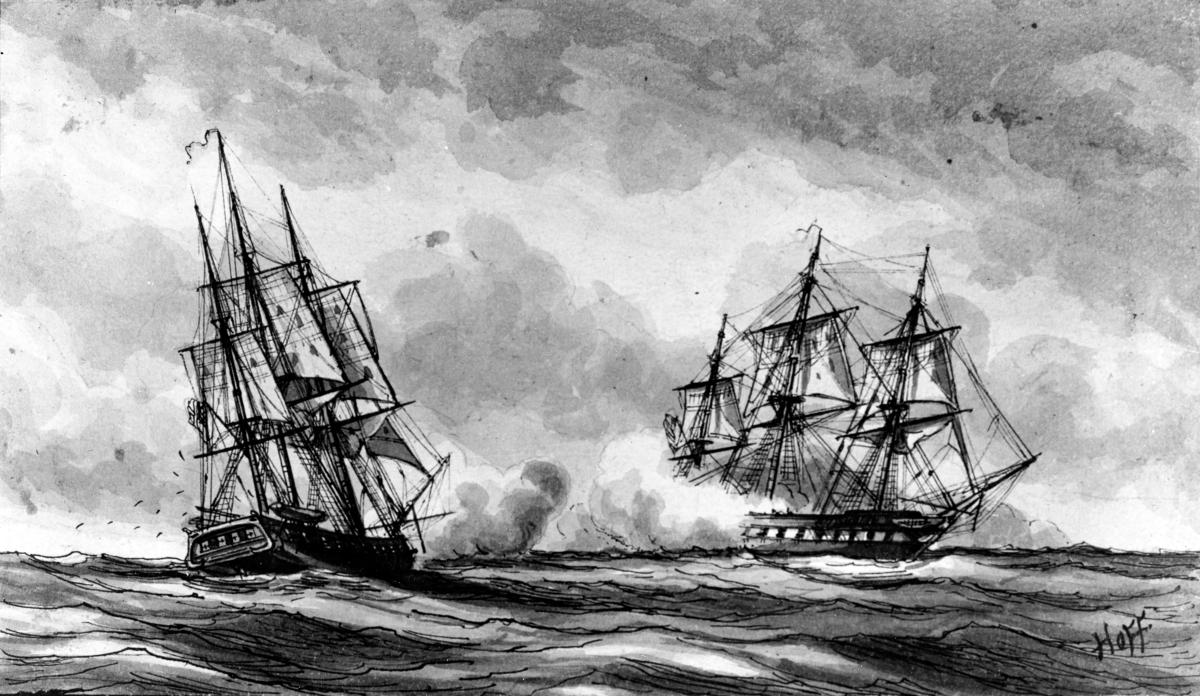 U.S.S. ESSEX capturing H.M.S. ALERT