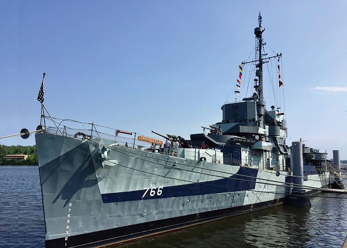 The museum ship Slater, veteran of World War II and the Cold War Hellenic Navy, left her moorings for a shipyard sojourn this summer.