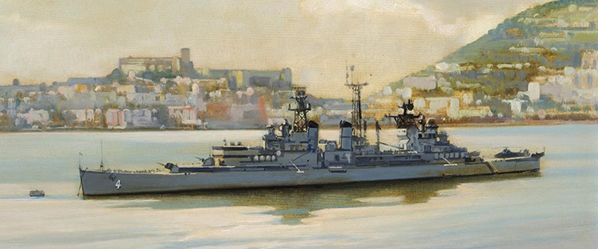 USS Little Rock CG-4 in Harbor