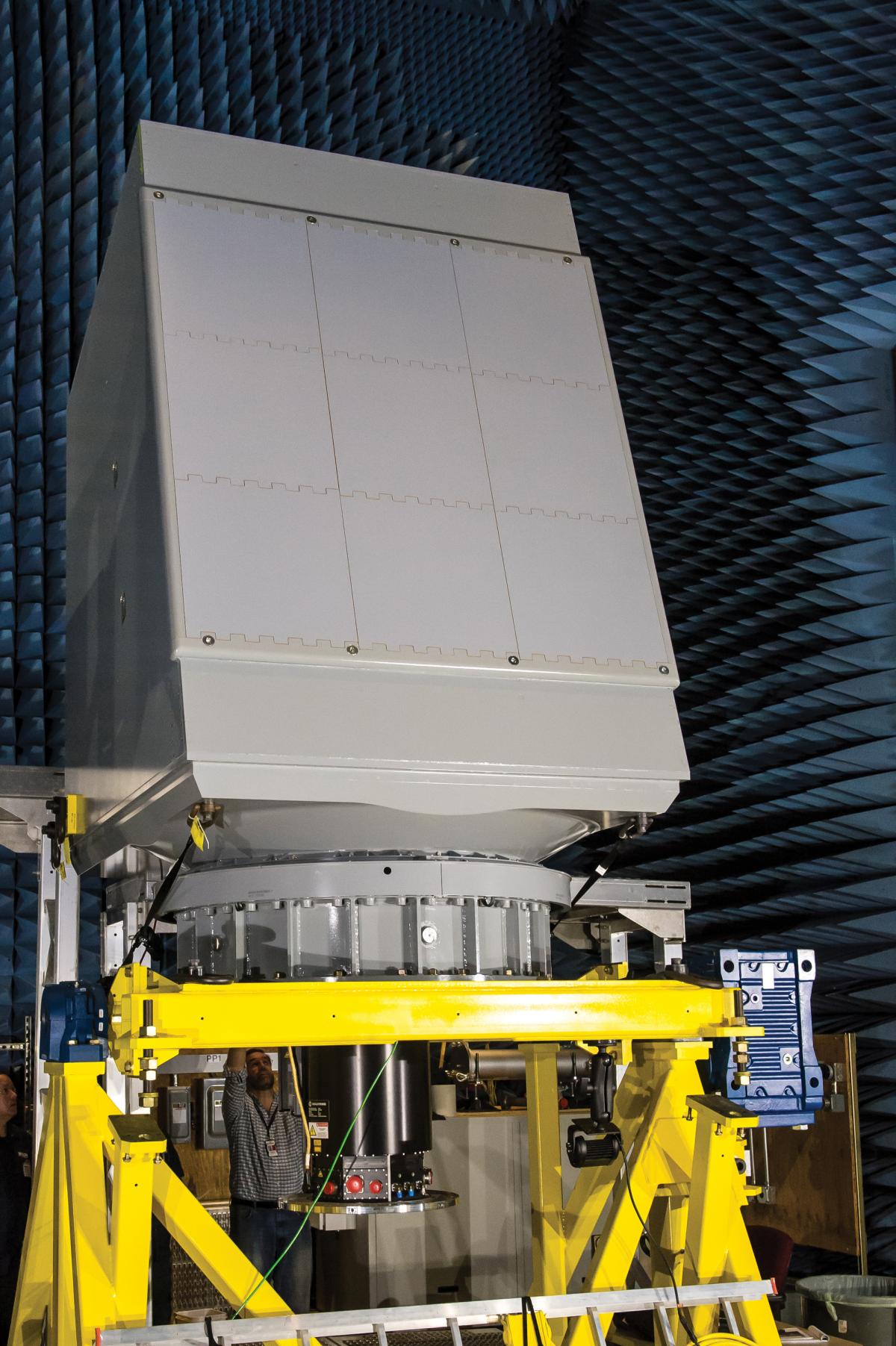 The Raytheon SPY-6 antiair warfare radar.