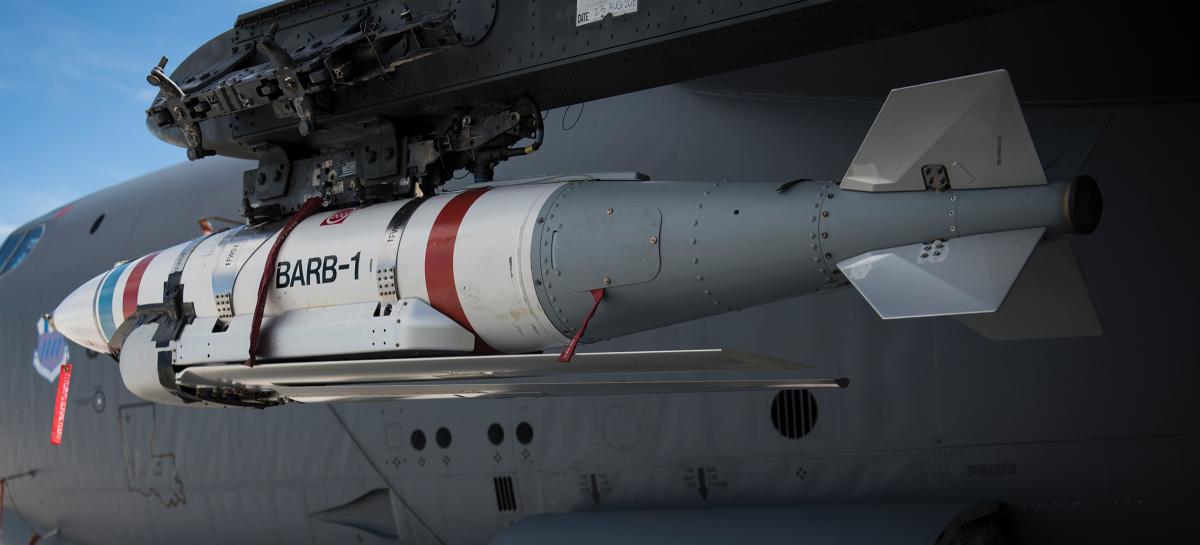 A Quickstrike-ER on the wing of a B-52H.
