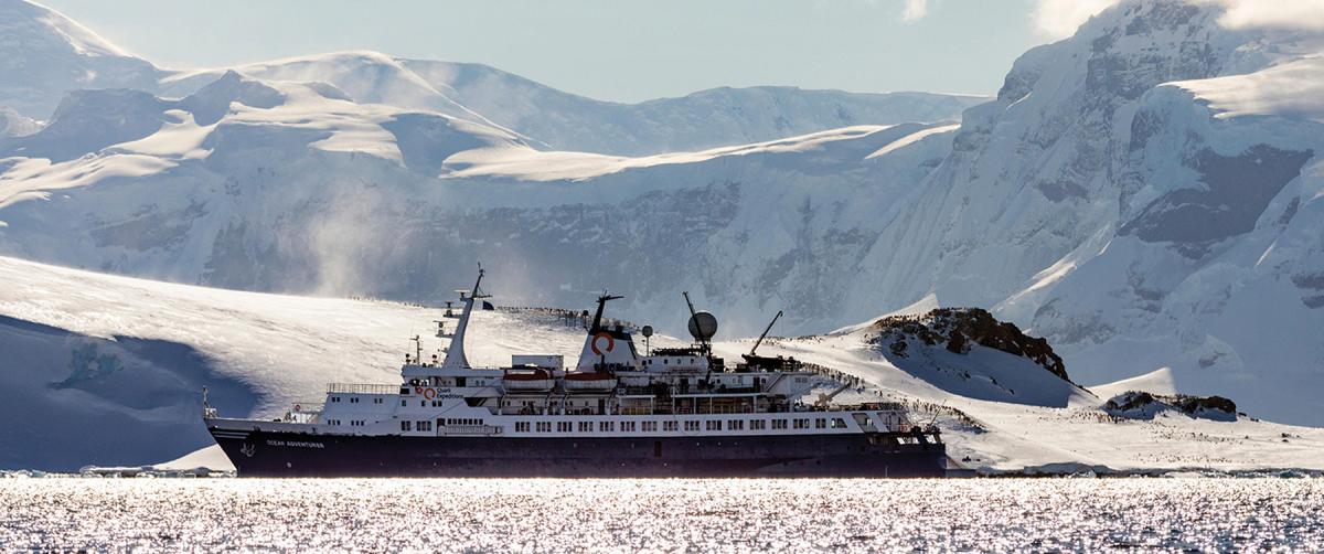 A passenger ship carries alpine mountaineering skiers to Antarctica. The Polar Code is a uniform and nondiscriminatory set of rules and regulations that provides a level playing field for all polar marine operators and managers.