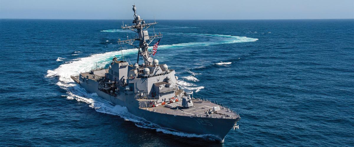 The Arleigh Burke–class flight III destroyer USS Jack H. Lucas (DDG-125) during acceptance trials in May 2023. By combining the turbo-electric propulsion approach with modern high temperature superconductor and permanent magnet synchronous motors and the Arleigh Burke’s controllable pitch propeller, the technical building blocks would be in place to create a highly power-dense, simple, and reliable all-electric engineering plant.