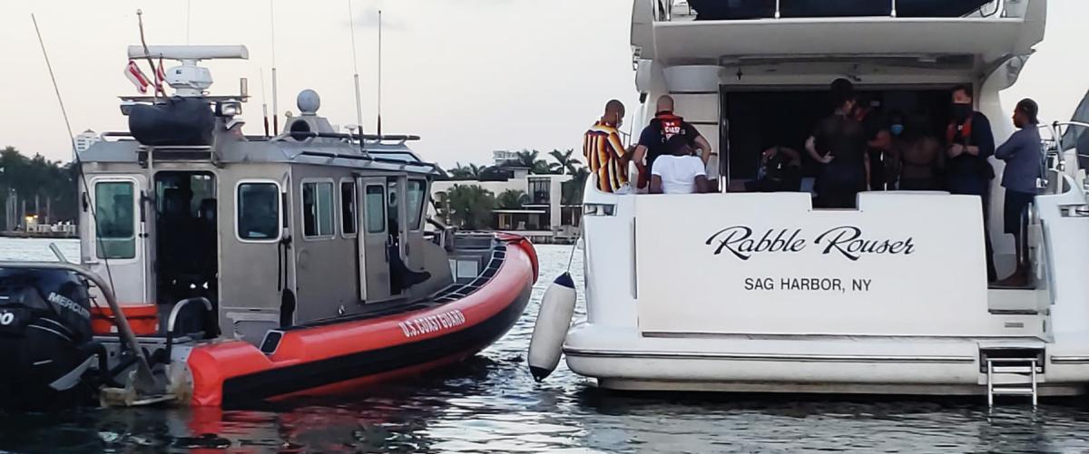coast guard boat + charter boat