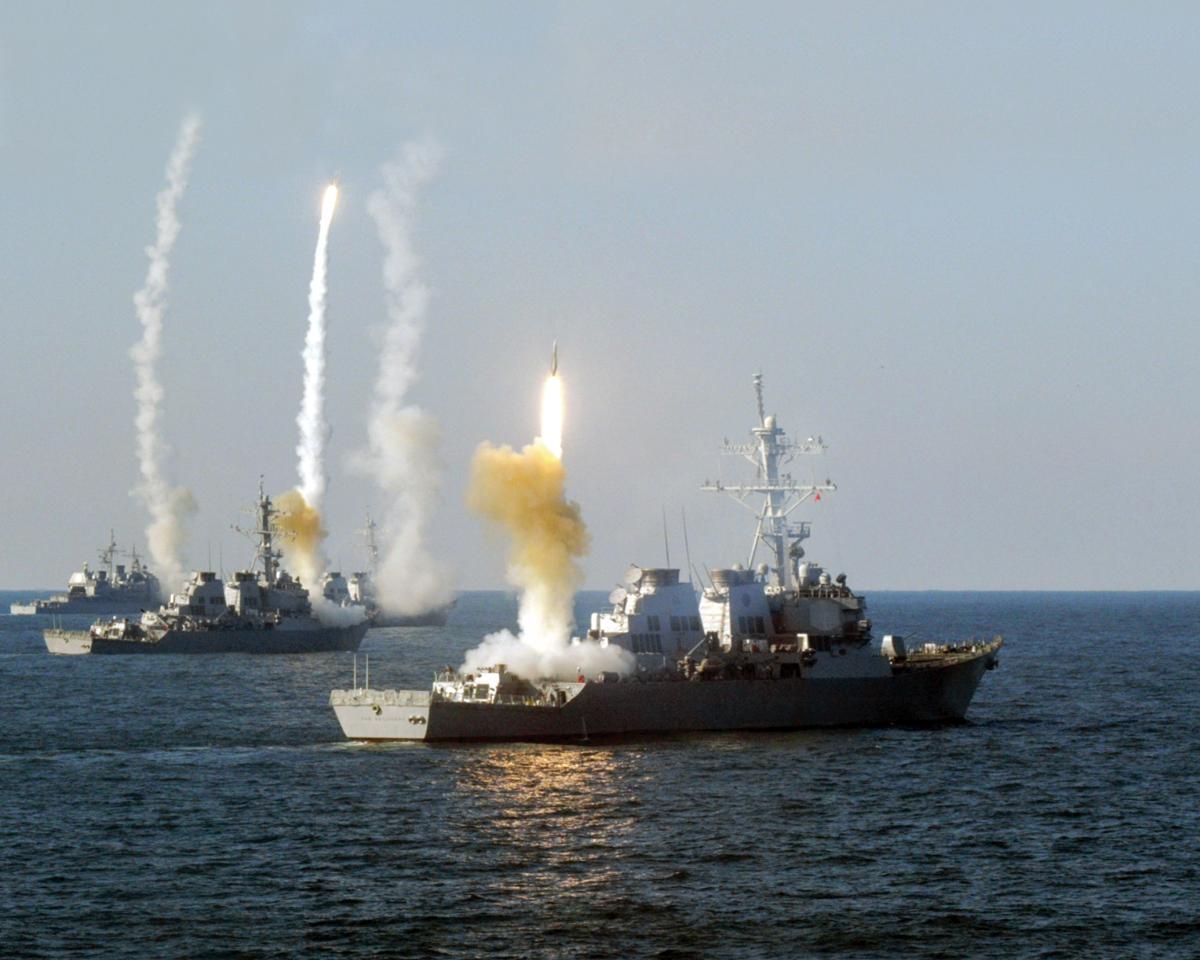 2003 missile exercise conducted by the USS Vicksburg (CG-69), Roosevelt (DDG-80), Carney (DDG-64), and The Sullivans (DDG-68)