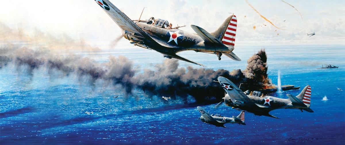 SBD Dauntless dive bombers