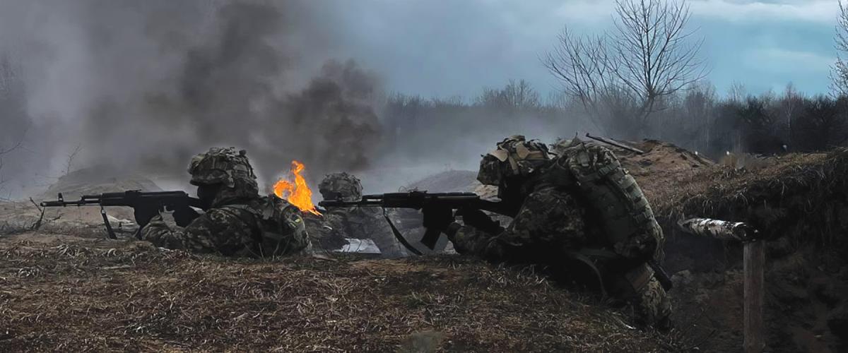 Ukrainian soldiers prepare for battle in February. Applying maneuver warfare is plausible even on the front lines of Ukraine today.