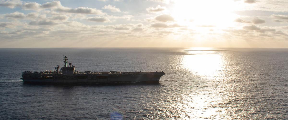 The USS Carl Vinson (CVN 70) transits the Pacific Ocean during Annual Exercise (ANNUALEX) 2023.Advances by CSG-1 could help inform a broader modernization effort across the Navy.
