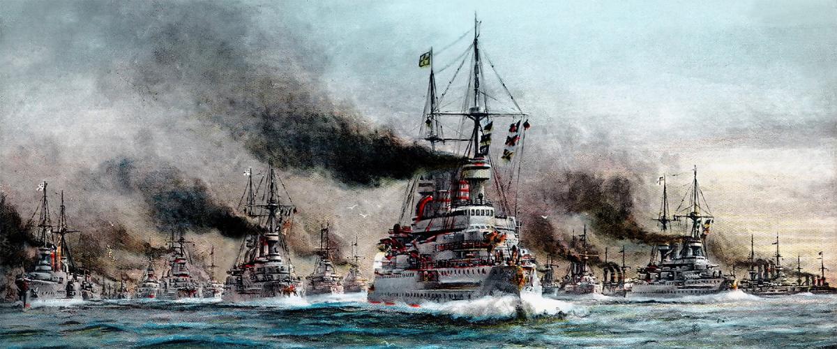 Painting, Imperial German Ships