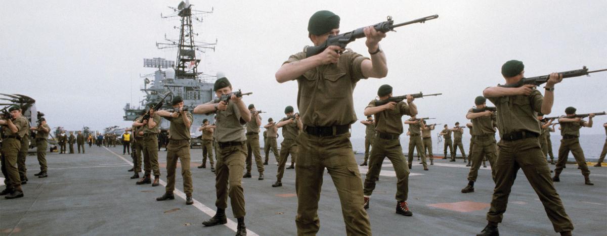 Royal Marines drill 
