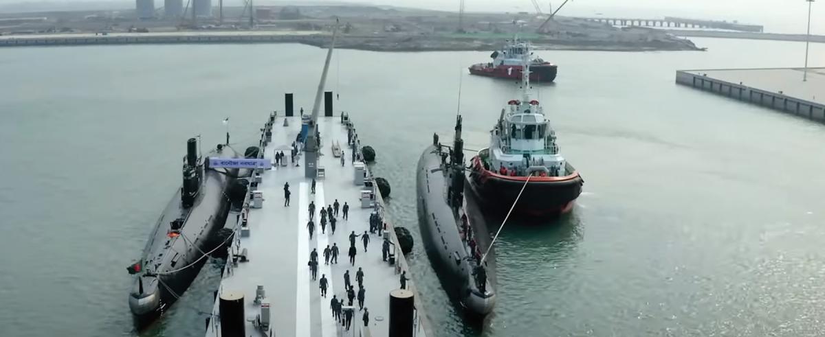 Two boats from the Bangladesh Navy at that country’s submarine naval base, BNS Pekua. Built with help from China, the base could host Chinese submarines for resupply and repair.