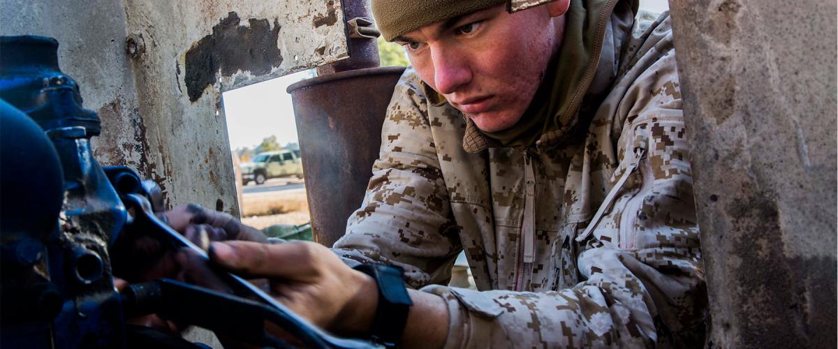 A Marine works on a generator aboard Al Asad Air Base, Iraq, in support of Operation Inherent Resolve in 2014. Though Operation Inherent Resolve was a tactical and operational success, combat operations cost the coalition $14.3 billion, not to mention military posture and the opportunity cost in Indo-Pacific operations, activities, and investments.     