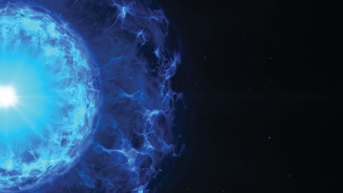 Beautiful Blue Plasma Ball Abstract Computer Stock Illustration