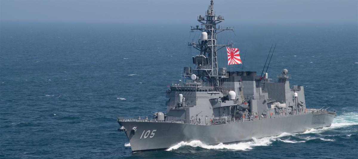 Japan Maritime Self-Defense Force destroyer Inazuma during a U.S.-Japan bilateral exercise.