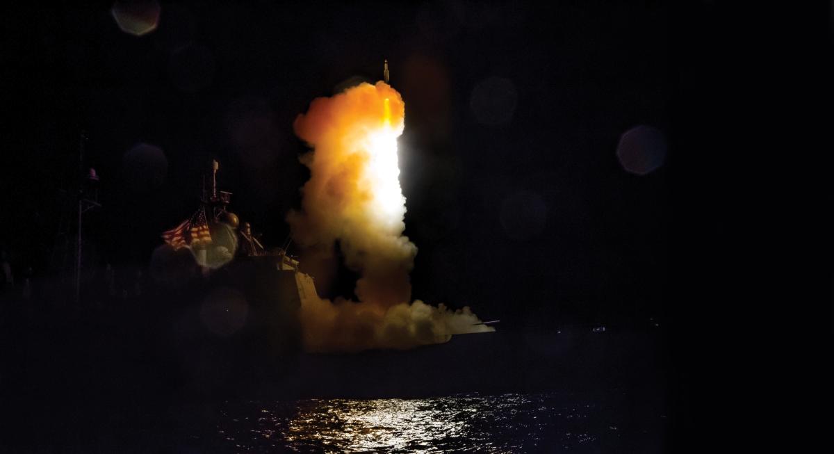 A Standard Missile-3 launching from the USS Lake Erie