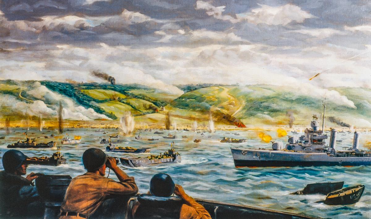"The Battle for Fox Green Beach, D-Day Normandy" by Dwight Shepler