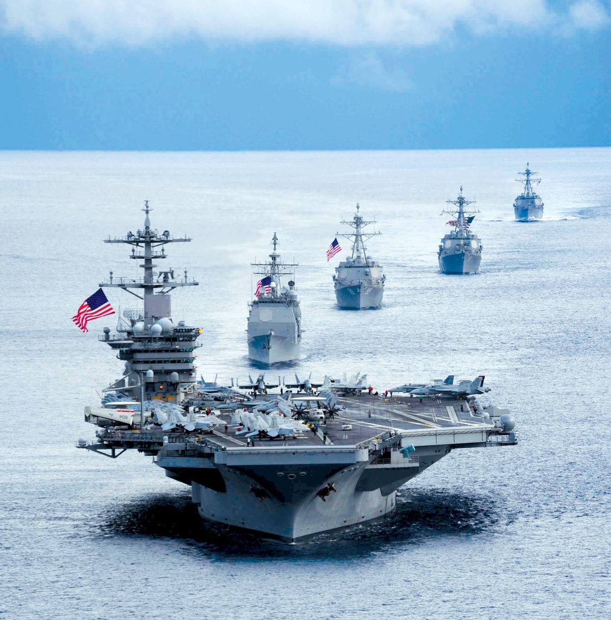 U.S. Fleet steaming in the Atlantic