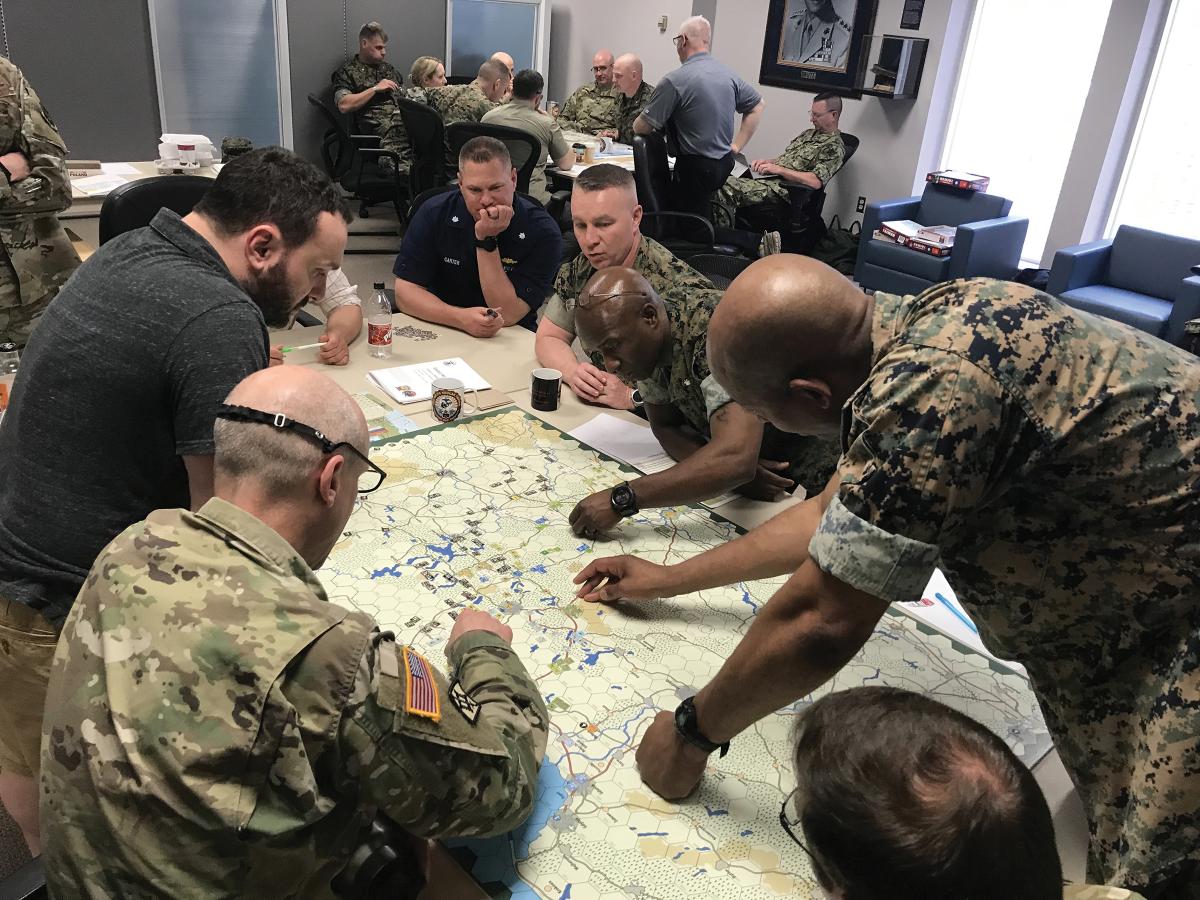 A tabletop Marine Corps wargame.