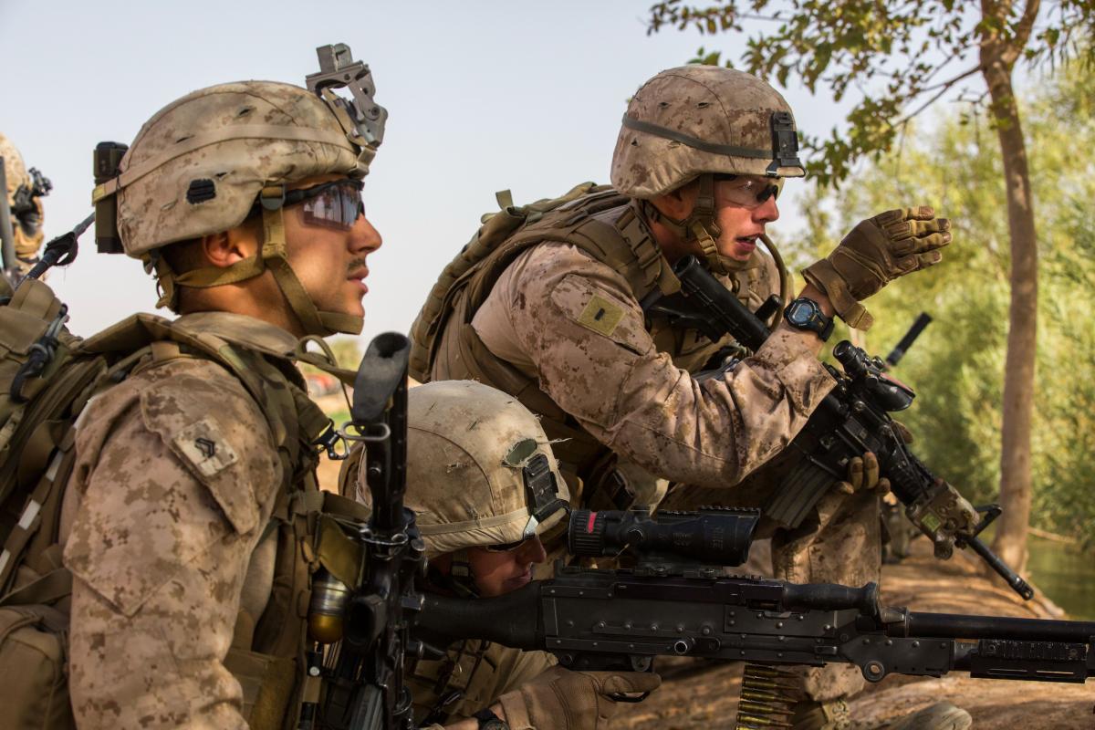 A Marine Corps platoon