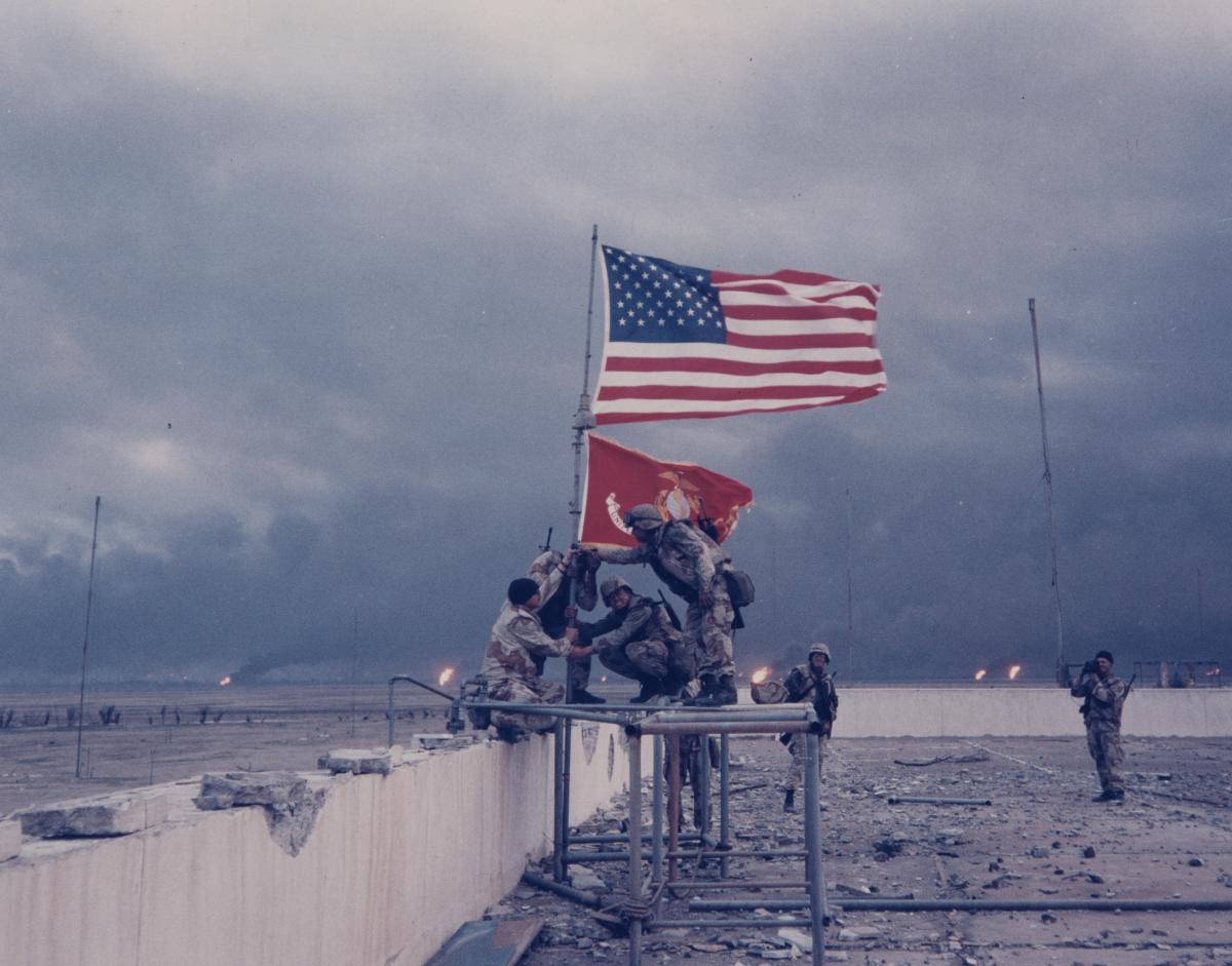 Desert Storm Flag Raising