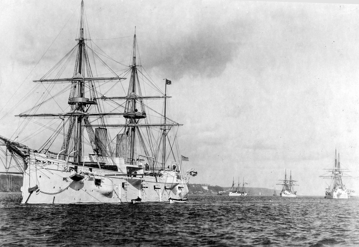 USS Chicago, Yorktown, Boston, Atlanta off New York City