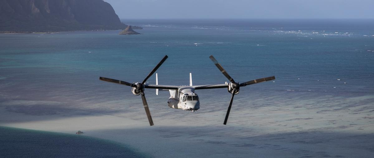 A Marine Corps MV-22 from Medium Tiltrotor Squadron 268