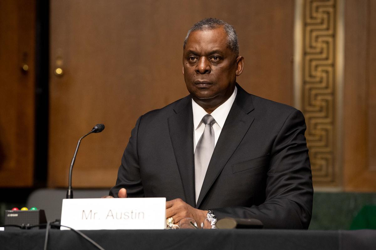 Retired Army General Lloyd J. Austin III during his 19 January Senate confirmation hearing.