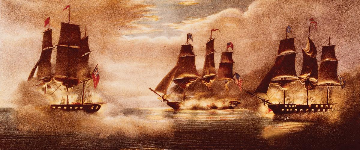 Today’s submariners can glean valuable examples of tactical positioning from the Age of Fighting Sail. In her February 1815 showdown with HMS Cyane (right) and Levant (left), the USS Constitution managed to best both adversaries; James Fenimore Cooper hailed the action as being “among the most brilliant maneuvering in naval annals.”