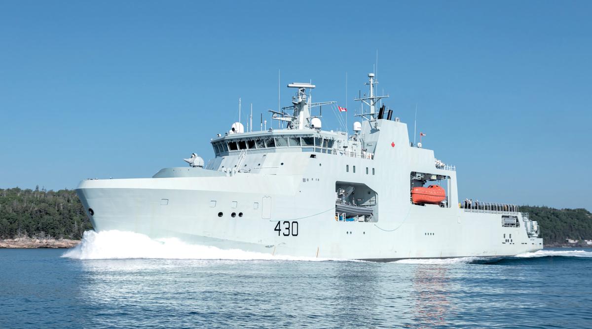 The Harry DeWolf offshore patrol ship.