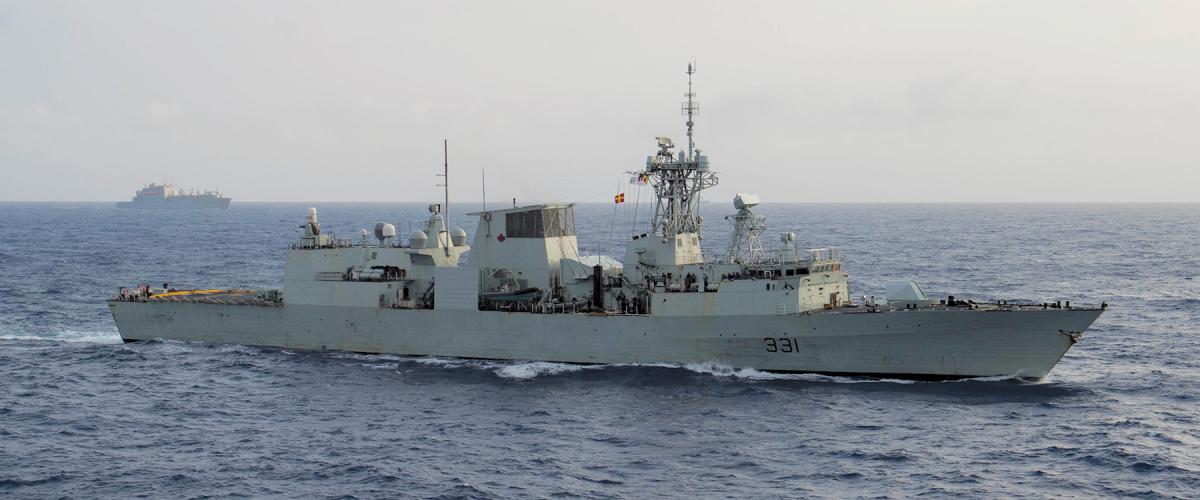 The Canadian frigate Vancouver
