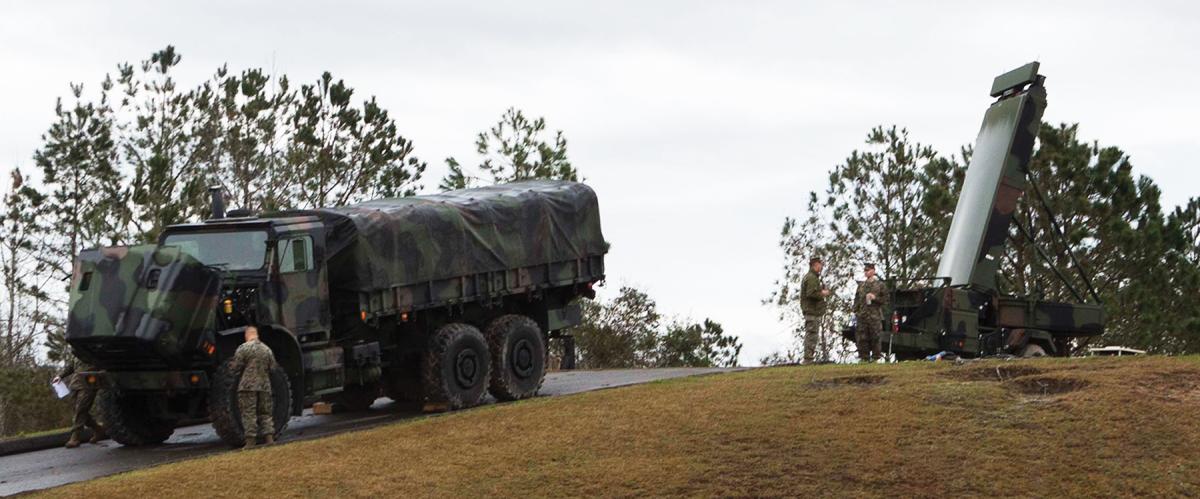 AN/TPS-80 Ground/Air Task Oriented Radar at Marine Corps Air Station Cherry Point, North Carolina.