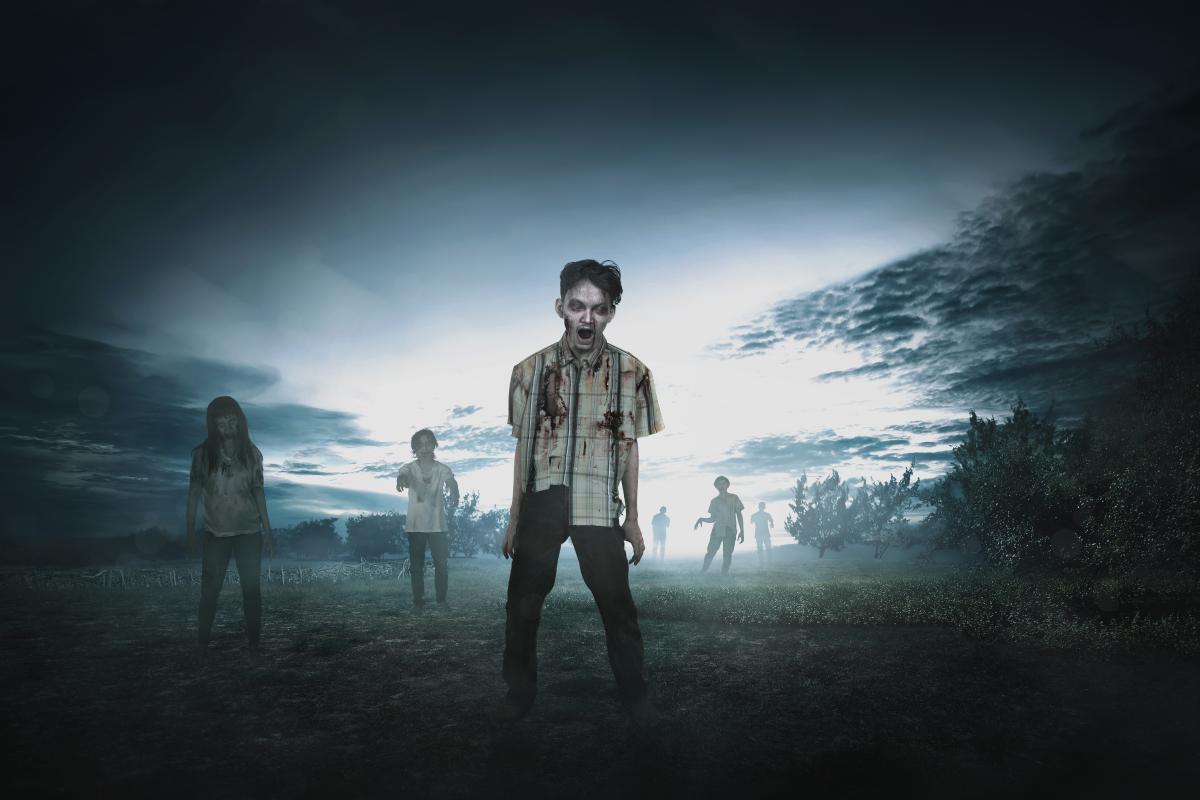 Zombies loom large in World War Z. 