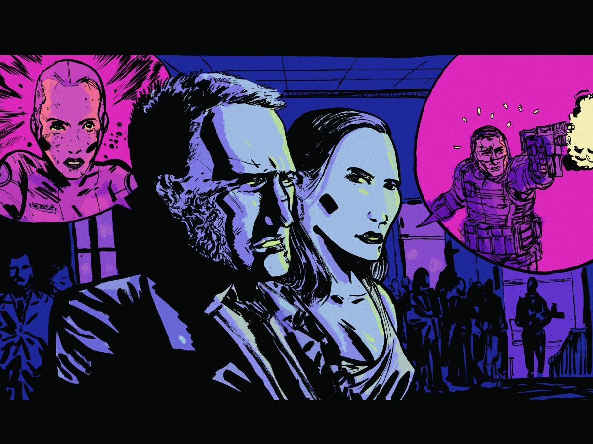 A pair of genetically enhanced operators deal with war and its aftermath.