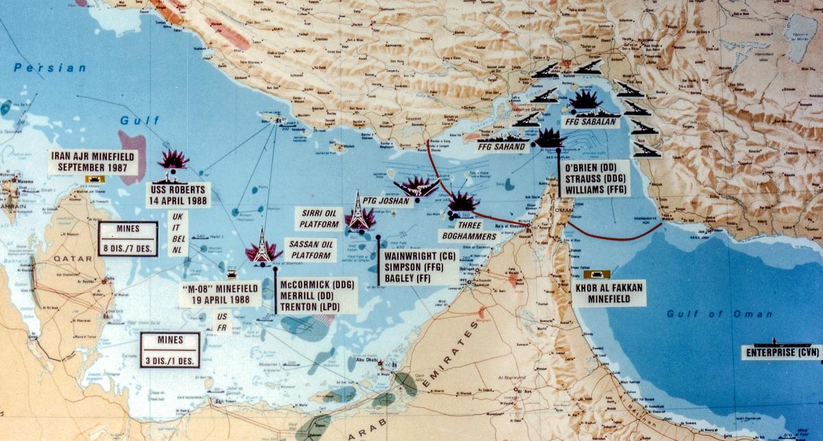Map of Operation Praying Mantis