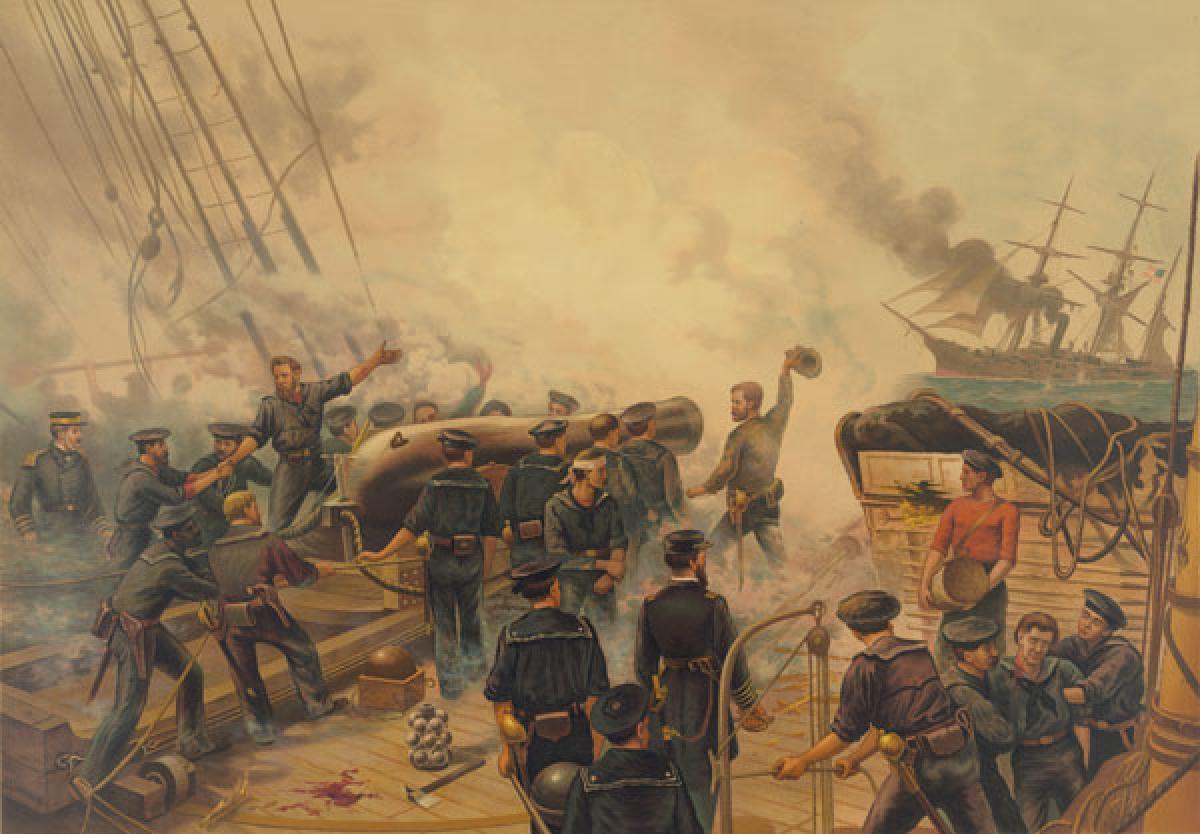 Julian Davidson, Hauling Down the Flag/Library of Congress