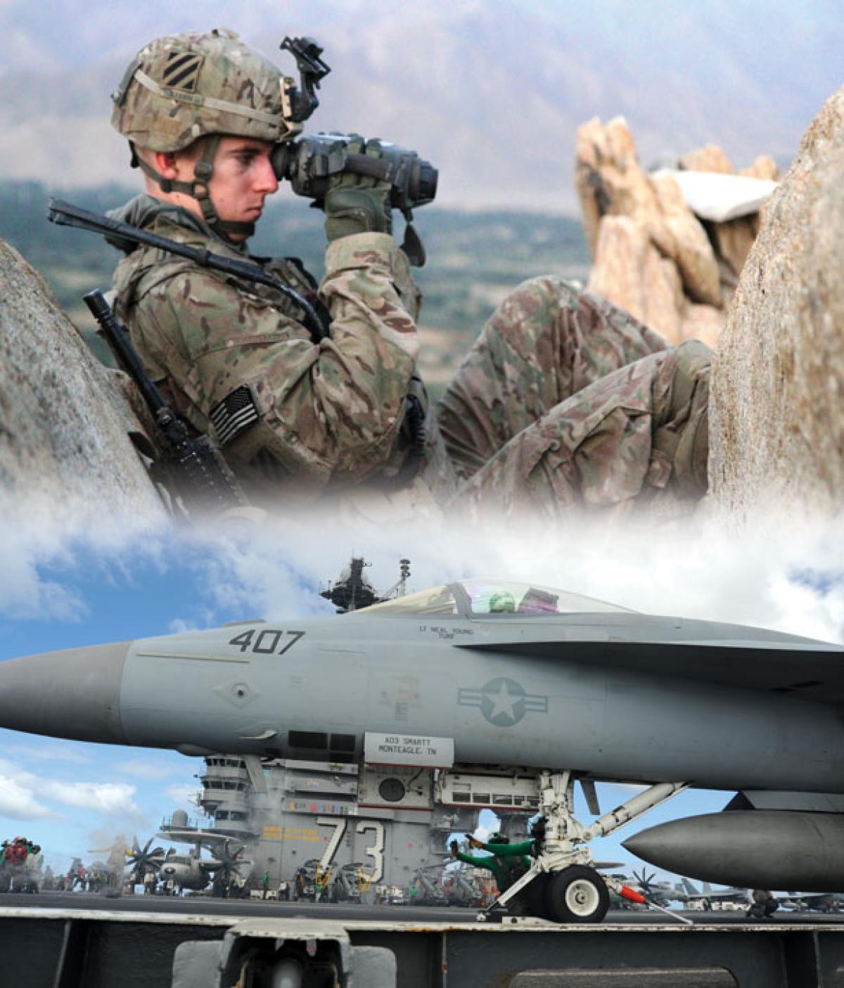 Top: U.S. Army (Bob Yarbrough); Bottom: U.S. Navy (Ramon G. Go)