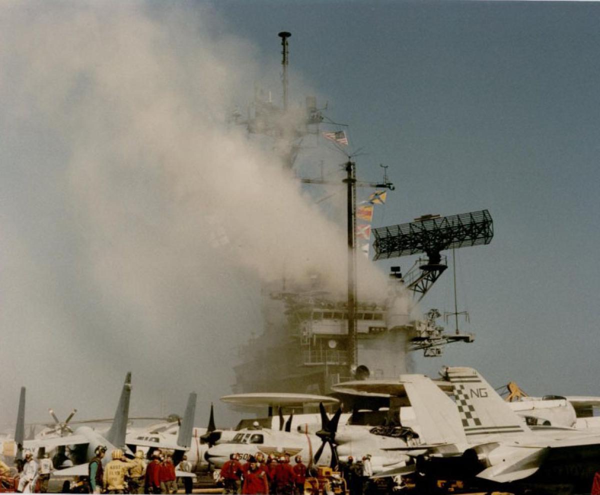 USS Ranger Fire