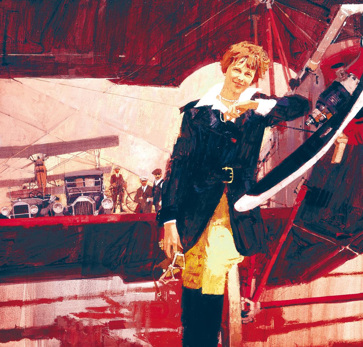 Portrait Painting of Amelia Earhart