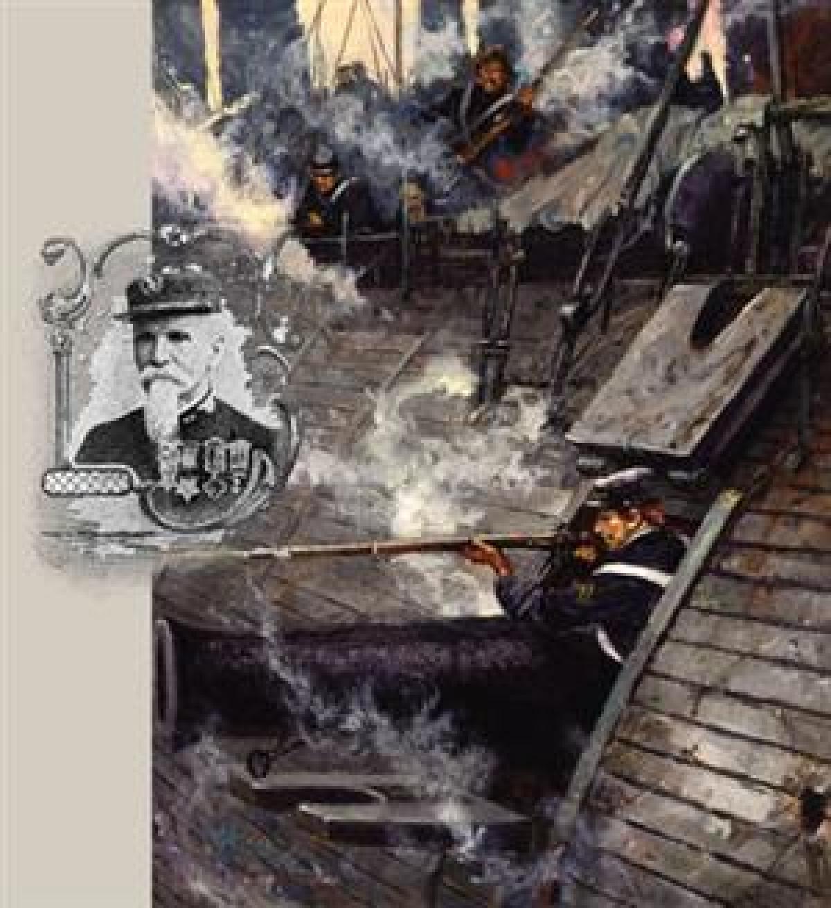 national museum of the marine corps art collection; inset: naval history and heritage command