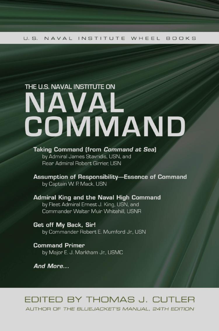 The U S Naval Institute On Naval Command U S Naval Institute