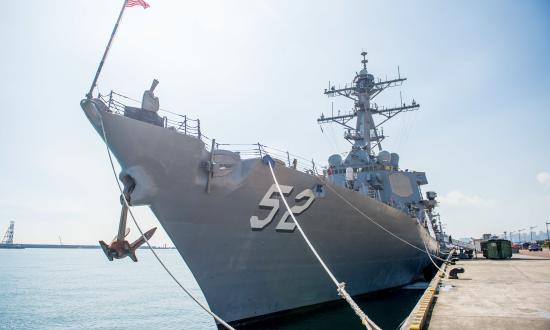 The forward-deployed Arleigh Burke-class guided-missile destroyer USS Barry (DDG 52) is moored pier side at the Republic of Korea (ROK) Fleet base in Busan for a scheduled port visit.