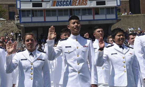 Coast Guard Academy graduates take oath