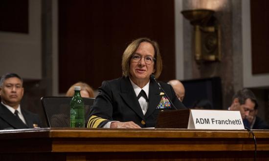 Chief of Naval Operations Admiral Lisa Franchetti testifies before Congress. 