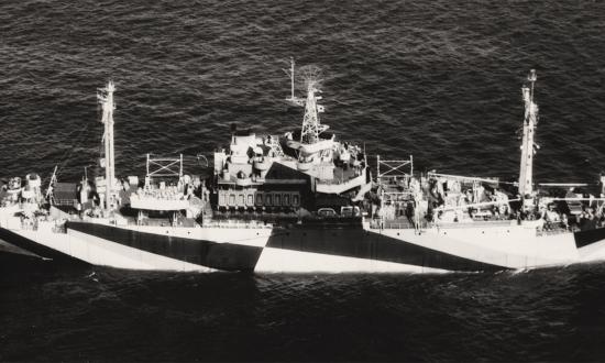 The USS Panamint, Captain Eller’s vessel during the Okinawa campaign.