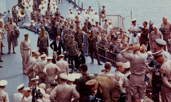 Eyewitness to history: When the iconic surrender ceremony ending World War II was held on board the USS Missouri, Stuart Murray was serving as the battleship’s captain.