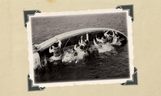 Coast Guardsmen capsize boat of coast of New England