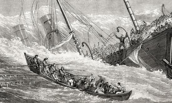 In 1866, the SS London foundered in the Bay of Biscay. Only 19 of the ship’s 239 passengers and crew survived. Reports that the ship was overloaded with cargo helped galvanize public support for laws to protect sailors from unscrupulous owners.